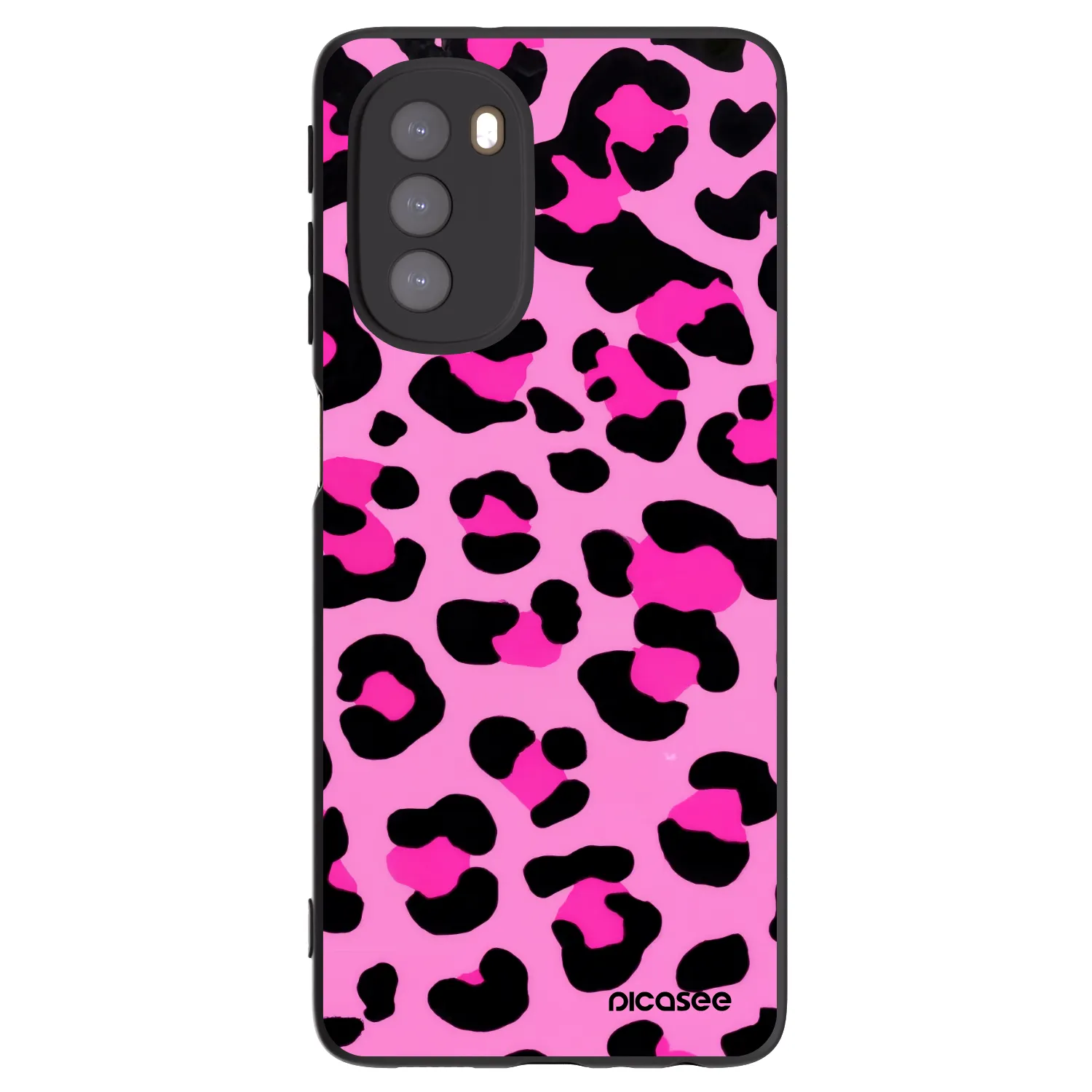 Picasee silikonový černý obal pro Motorola Moto G51 - Pink Tiger