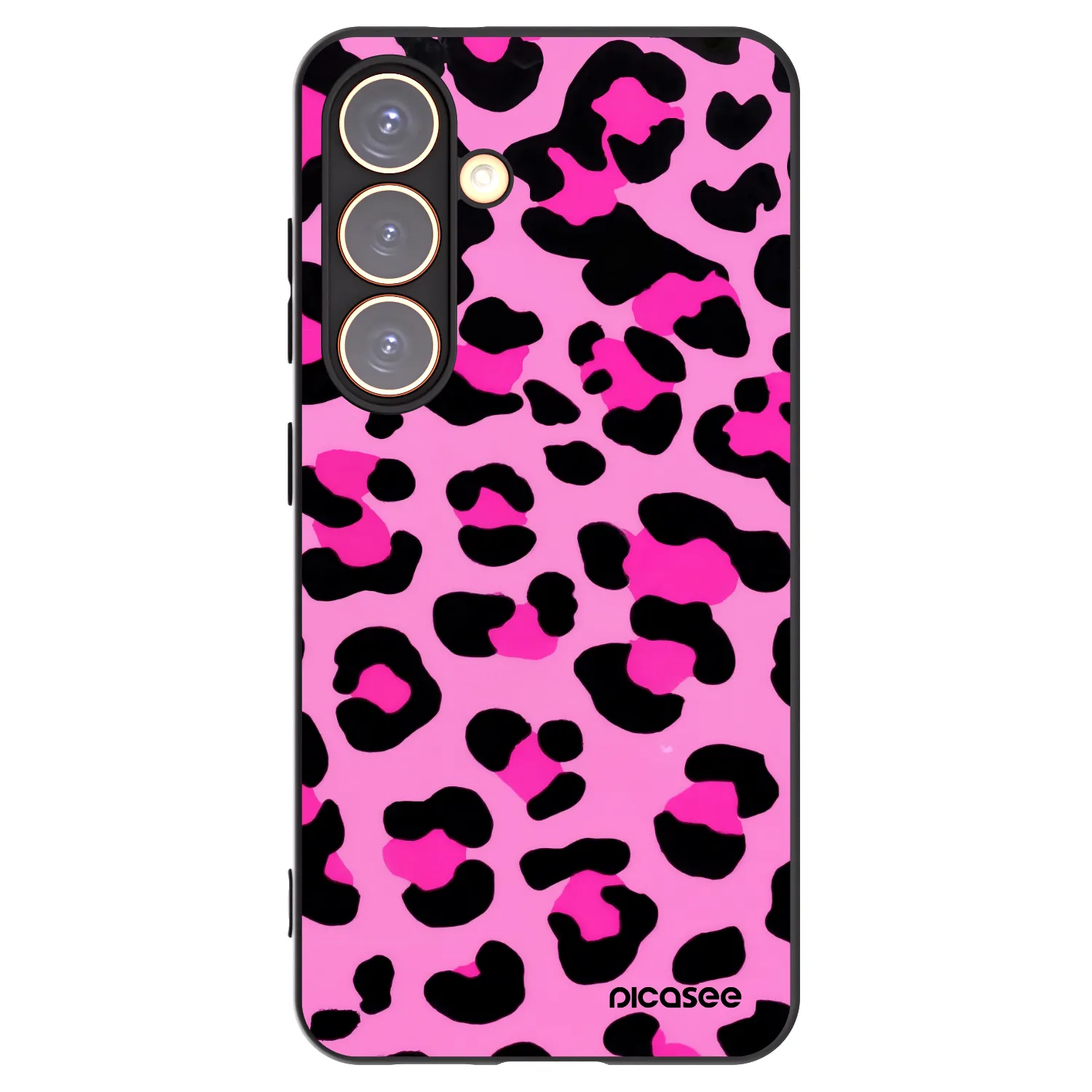 Picasee silikonový černý obal pro Samsung Galaxy S24 S921B 5G - Pink Tiger
