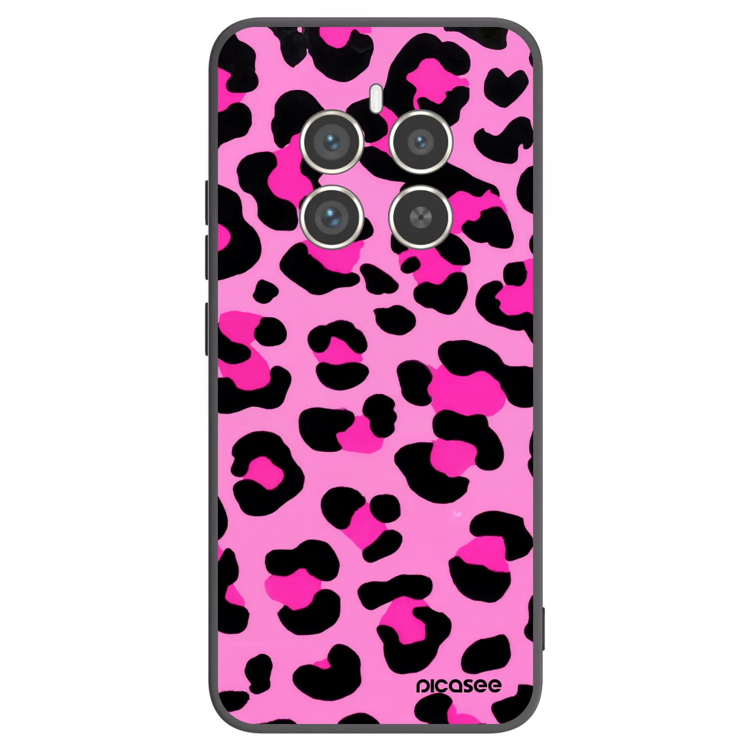 Picasee silikonový černý obal pro Realme 12 Pro 5G - Pink Tiger