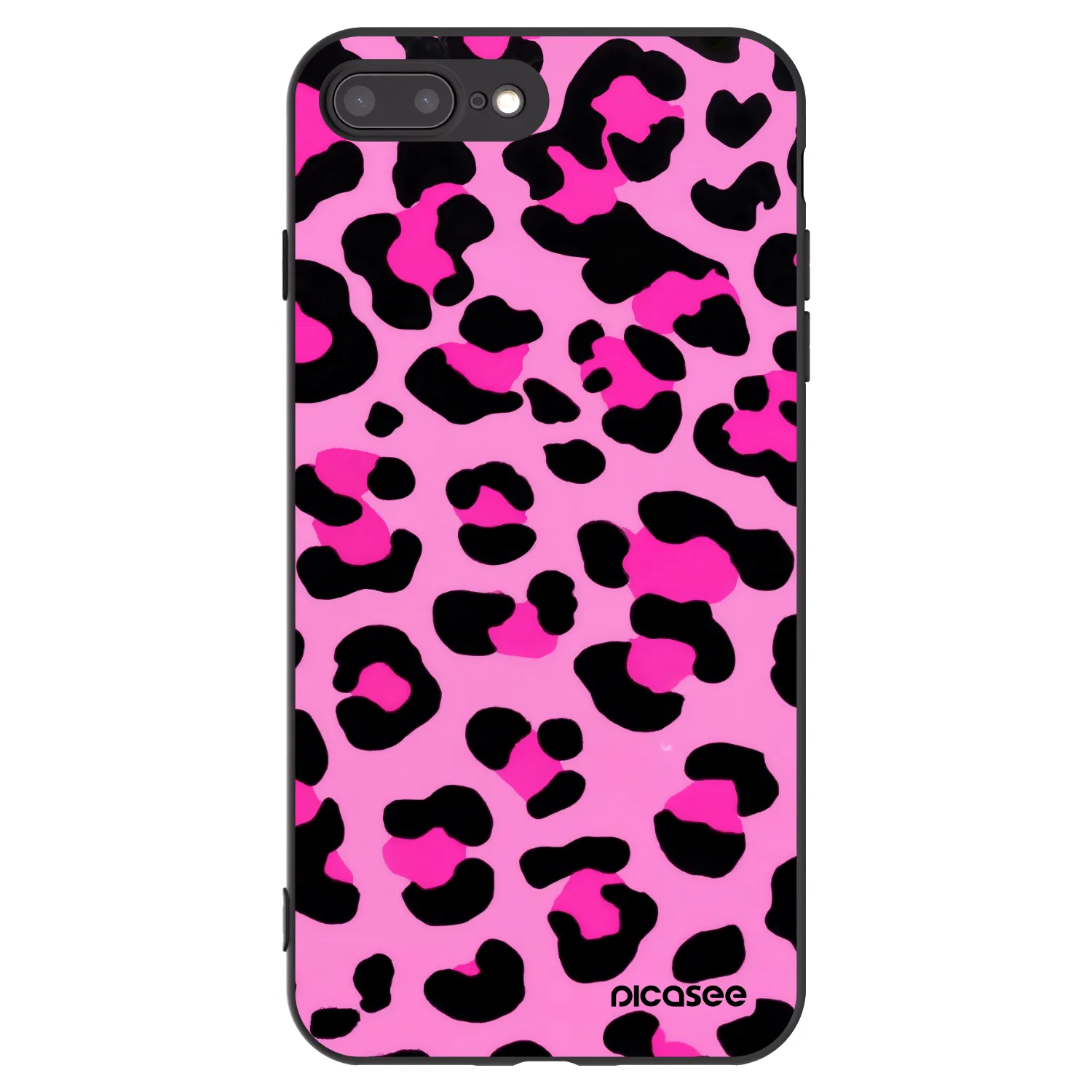 Picasee silikonový černý obal pro Apple iPhone 7 Plus - Pink Tiger