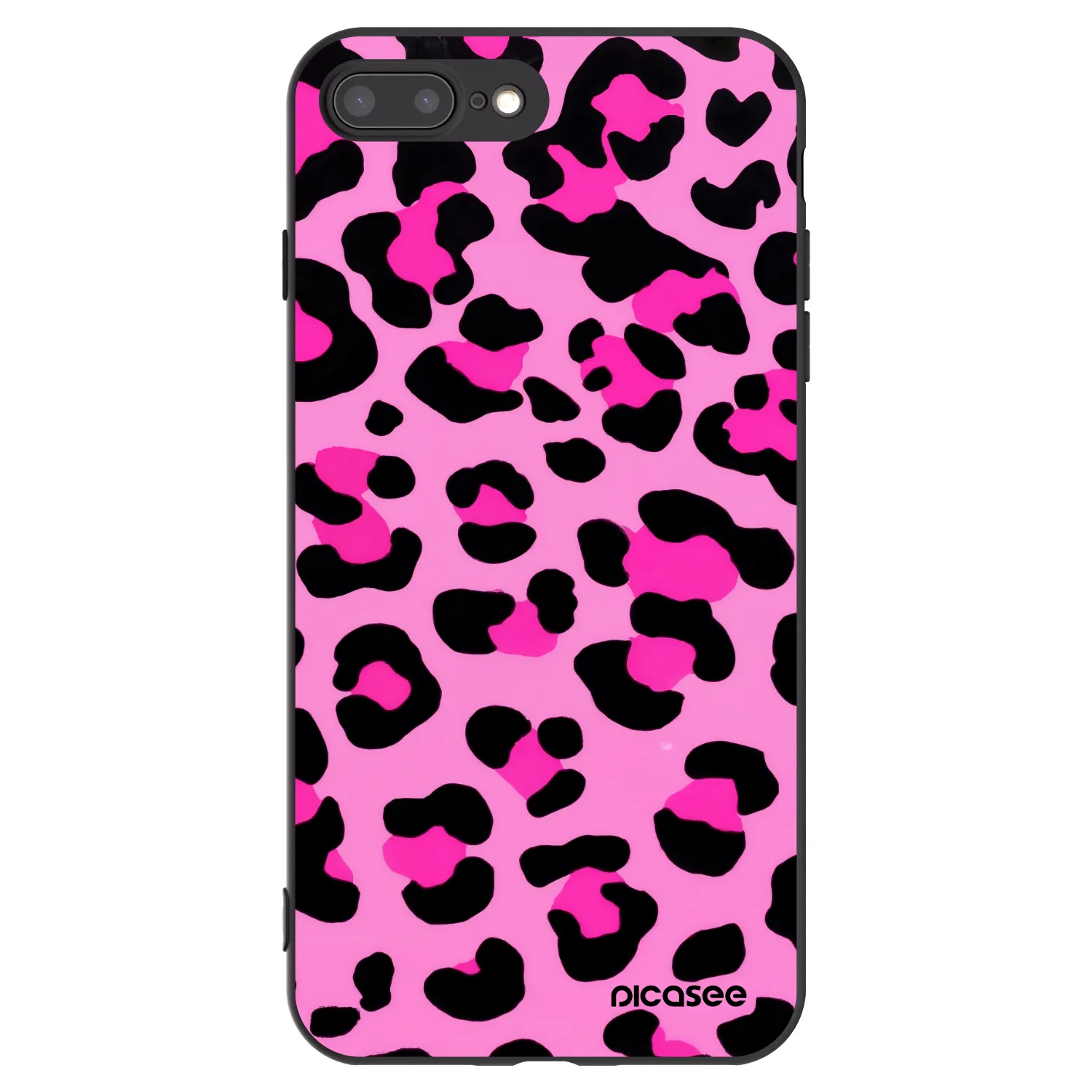 Picasee silikonový černý obal pro Apple iPhone 8 Plus - Pink Tiger