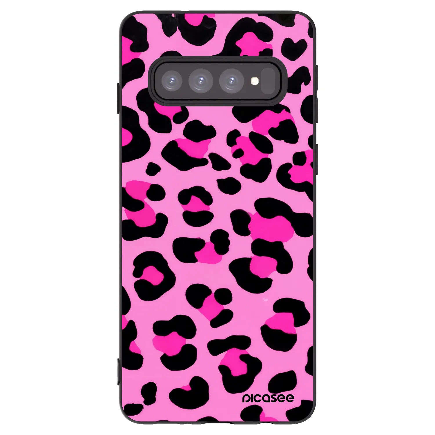 Picasee silikonový černý obal pro Samsung Galaxy S10 G973 - Pink Tiger