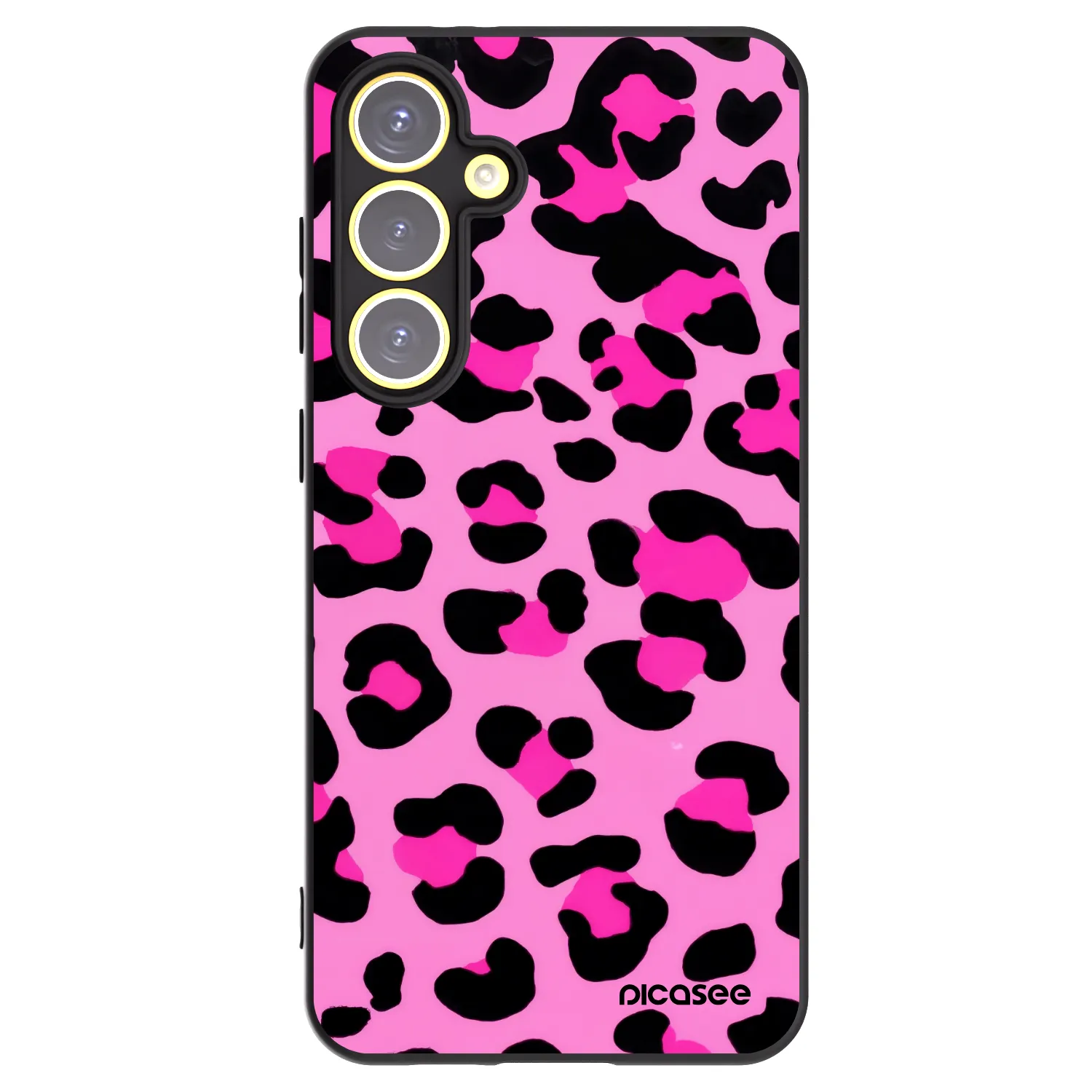 Picasee silikonový černý obal pro Samsung Galaxy S24 FE S721B - Pink Tiger
