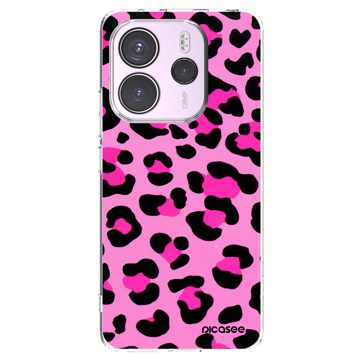 Picasee silikonový průhledný obal pro Xiaomi Redmi Note 14 4G - Pink Tiger