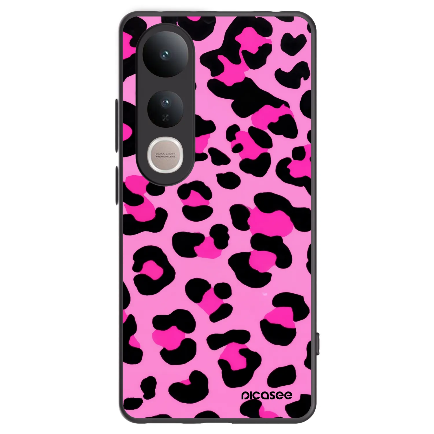Picasee silikonový černý obal pro Vivo V50 Lite 5G - Pink Tiger