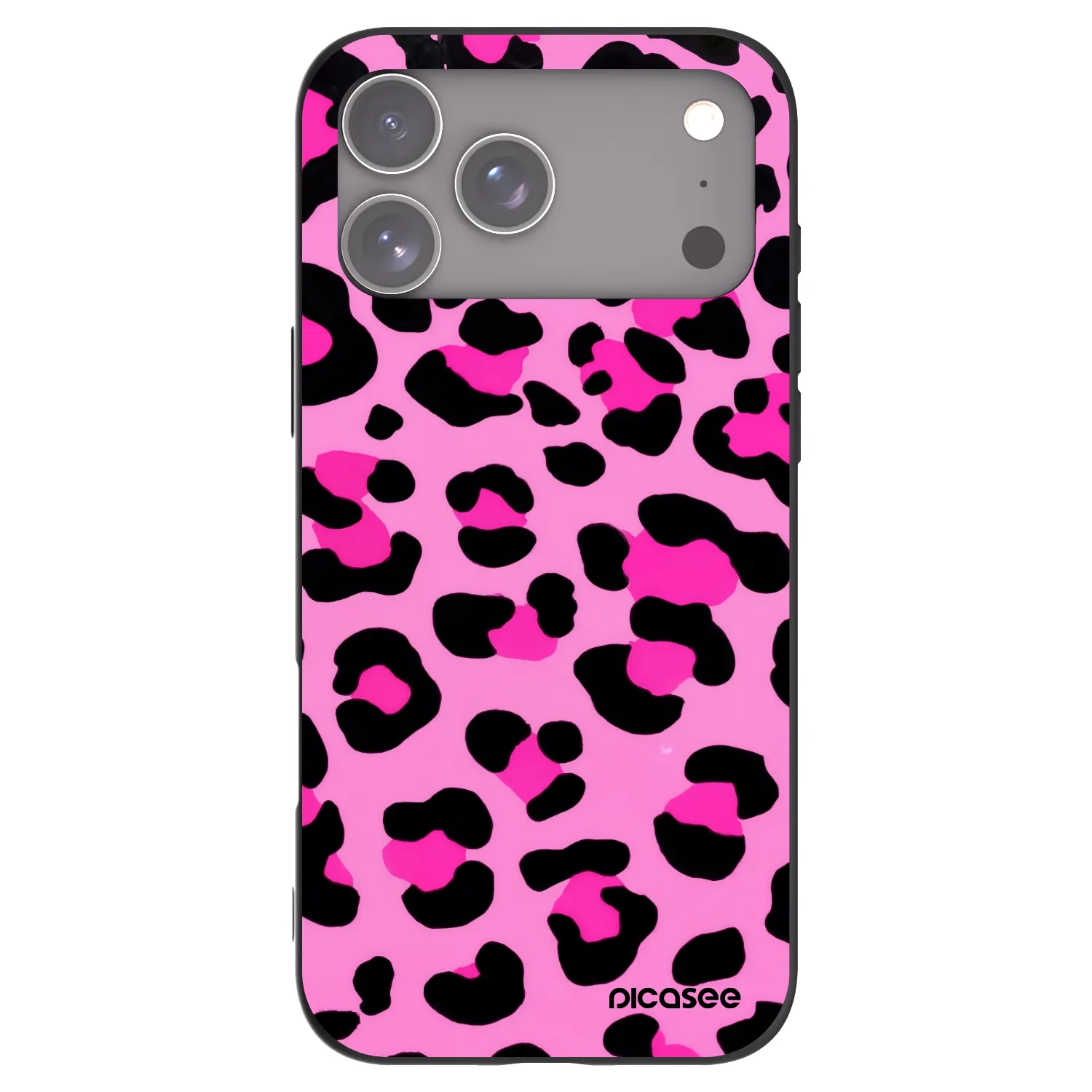 Picasee silikonový černý obal pro Apple iPhone 17 Pro Max - Pink Tiger