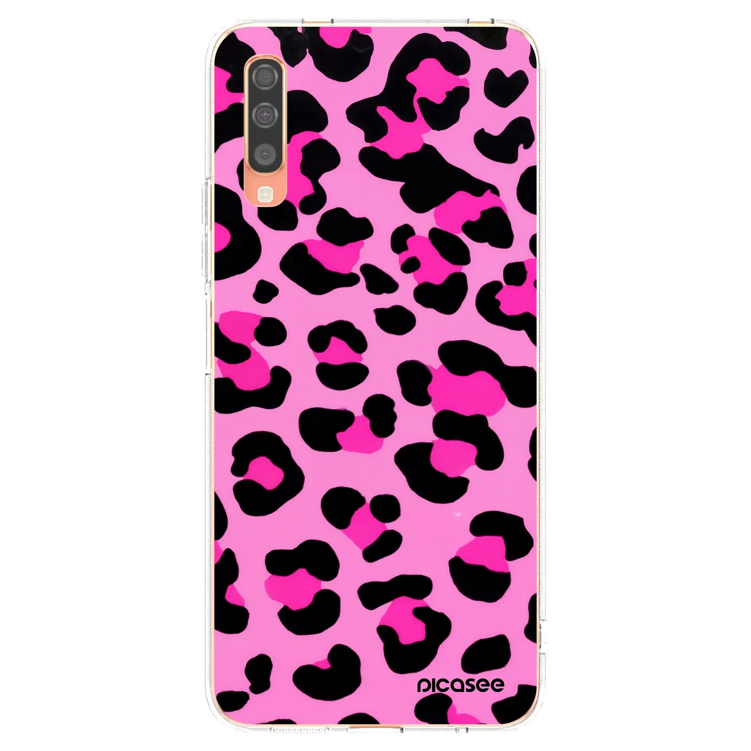 Picasee silikonový průhledný obal pro Samsung Galaxy A70 A705F - Pink Tiger