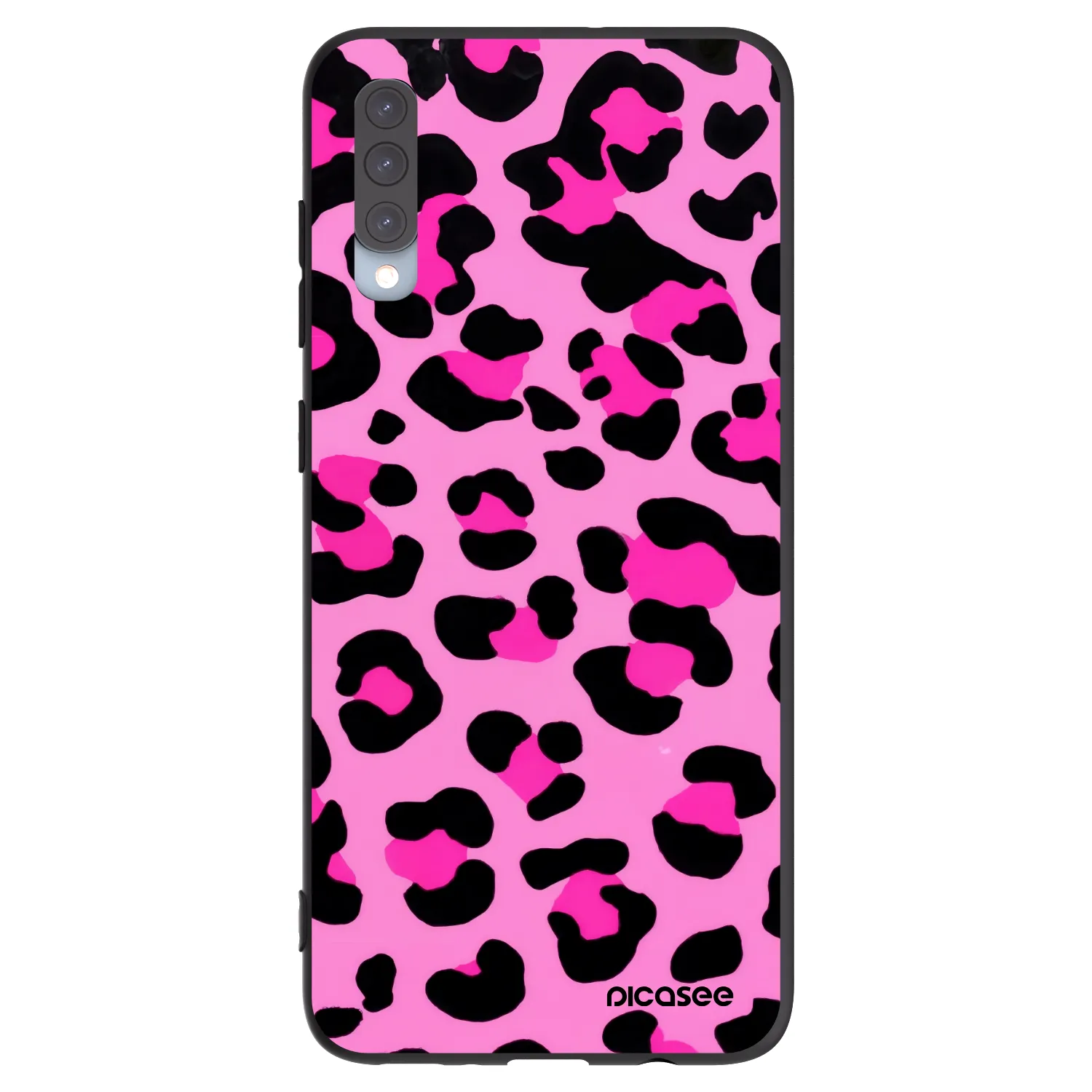 Picasee silikonový černý obal pro Samsung Galaxy A70 A705F - Pink Tiger