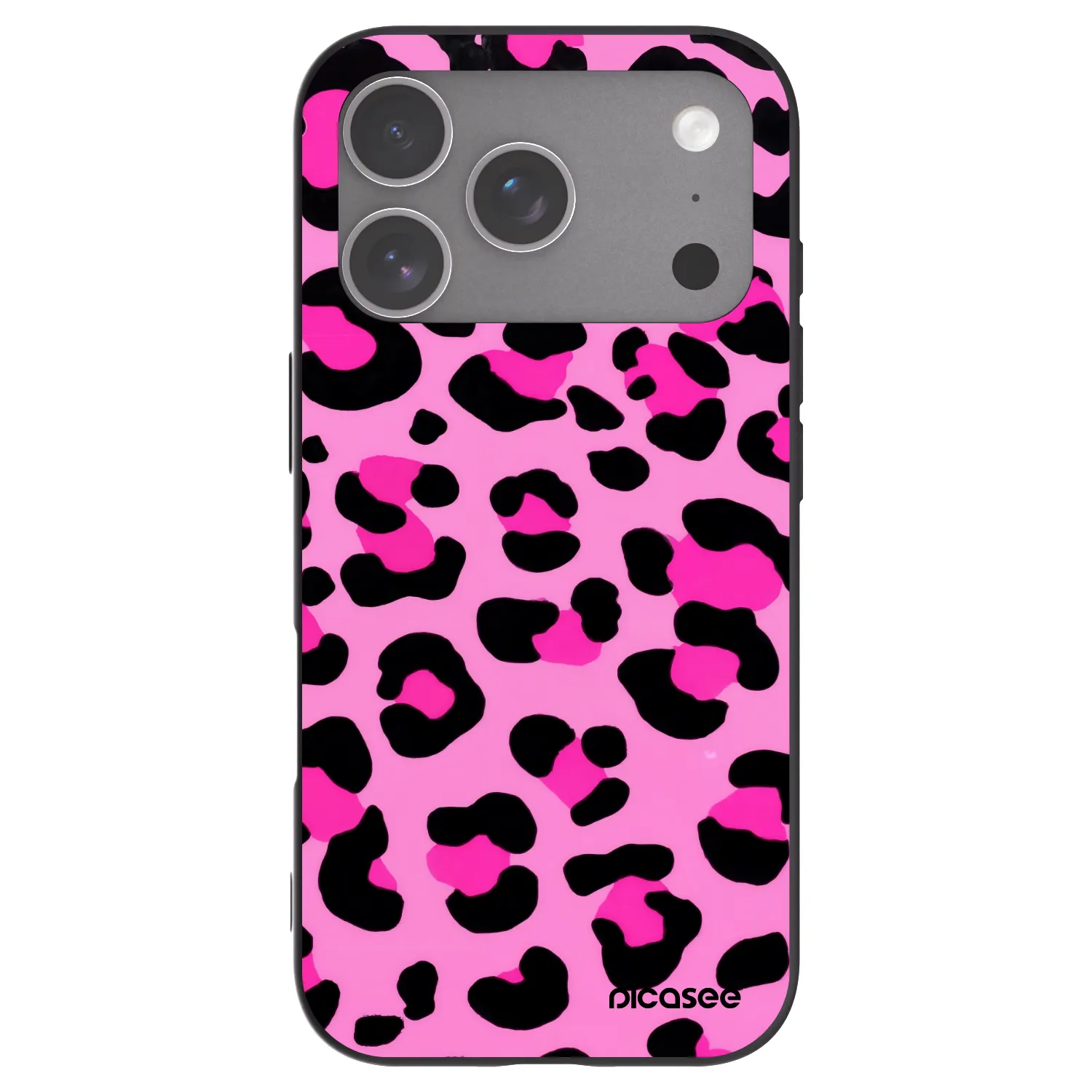 Picasee silikonový černý obal pro Apple iPhone 18 Pro - Pink Tiger