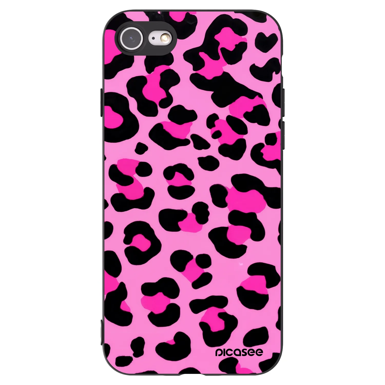 Picasee silikonový černý obal pro Apple iPhone SE 2020 - Pink Tiger
