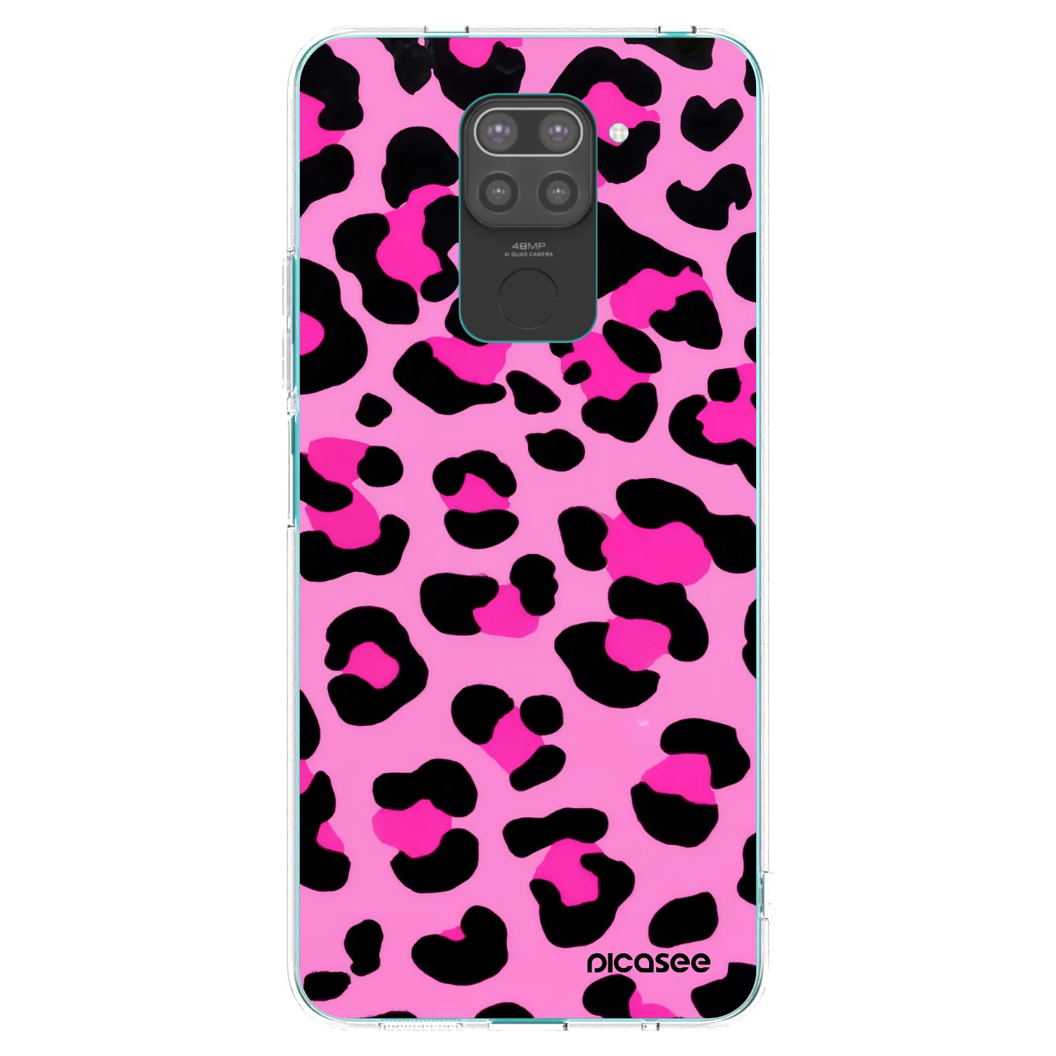 Picasee silikonový černý obal pro Xiaomi Redmi Note 9 - Pink Tiger