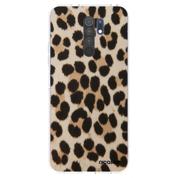 Picasee silikonový průhledný obal pro Xiaomi Redmi 9 - Brown Tiger