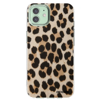 Picasee silikonový průhledný obal pro Apple iPhone 12 - Brown Tiger