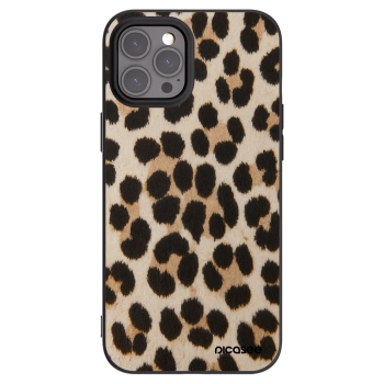 Picasee silikonový černý obal pro Apple iPhone 12 Pro Max - Brown Tiger
