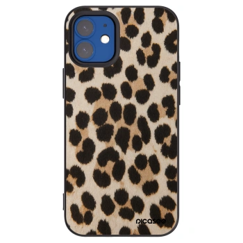 Picasee silikonový černý obal pro Apple iPhone 12 mini - Brown Tiger