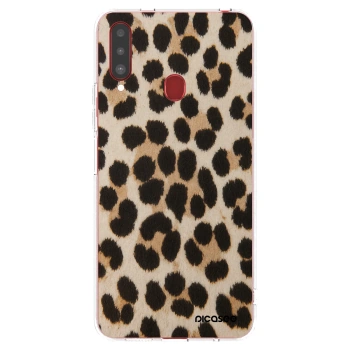 Picasee silikonový průhledný obal pro Samsung Galaxy A20s - Brown Tiger