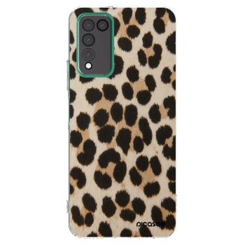 Picasee silikonový průhledný obal pro Honor 10X Lite - Brown Tiger