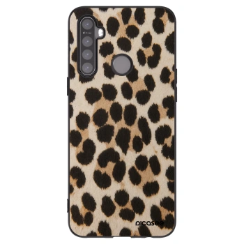 Picasee silikonový černý obal pro Realme 5 - Brown Tiger