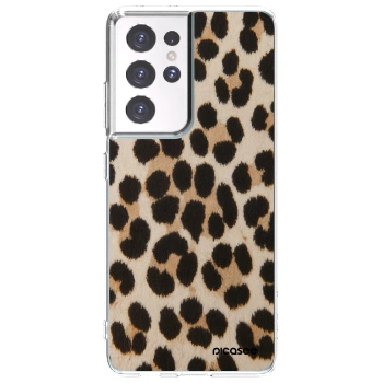 Picasee silikonový průhledný obal pro Samsung Galaxy S21 Ultra 5G G998B - Brown Tiger