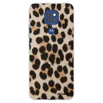 Picasee silikonový průhledný obal pro Motorola Moto G9 Play - Brown Tiger