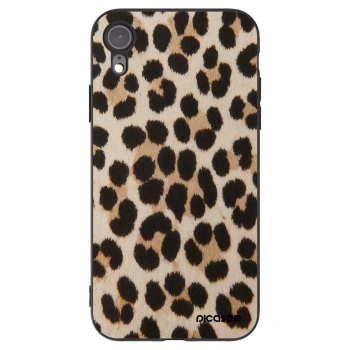 Picasee silikonový černý obal pro Apple iPhone XR - Brown Tiger