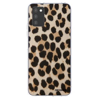 Picasee silikonový průhledný obal pro Samsung Galaxy A02s A025G - Brown Tiger