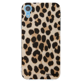 Picasee silikonový průhledný obal pro Apple iPhone XR - Brown Tiger