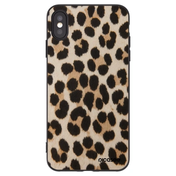 Picasee silikonový černý obal pro Apple iPhone XS Max - Brown Tiger