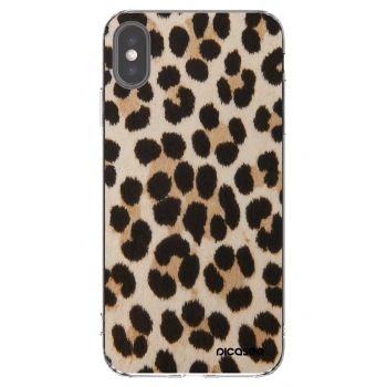 Picasee silikonový průhledný obal pro Apple iPhone XS Max - Brown Tiger