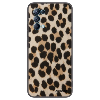 Picasee silikonový černý obal pro OPPO Reno 5 5G - Brown Tiger