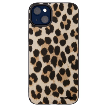 Picasee silikonový černý obal pro Apple iPhone 14 Plus - Brown Tiger
