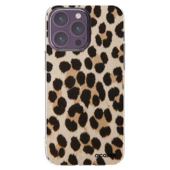 Picasee silikonový průhledný obal pro Apple iPhone 14 Pro Max - Brown Tiger