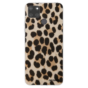 Picasee silikonový průhledný obal pro Realme C21Y - Brown Tiger