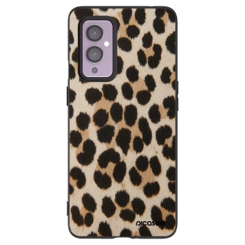 Picasee silikonový černý obal pro OnePlus 9 - Brown Tiger