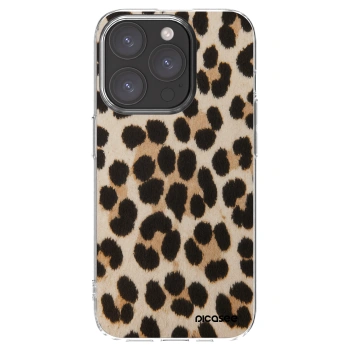 Picasee silikonový průhledný obal pro Apple iPhone 15 Pro - Brown Tiger