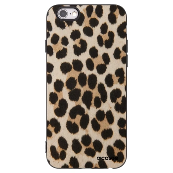 Picasee silikonový černý obal pro Apple iPhone 6/6S - Brown Tiger