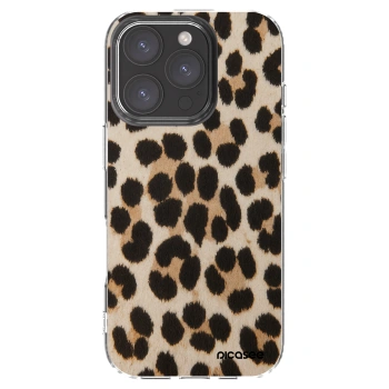 Picasee silikonový průhledný obal pro Apple iPhone 16 Pro - Brown Tiger