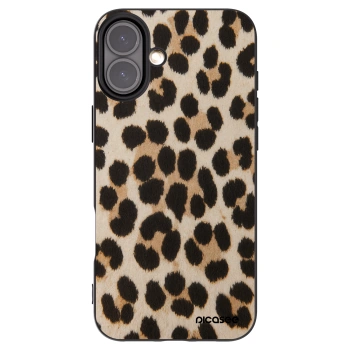 Picasee silikonový černý obal pro Apple iPhone 16 Plus - Brown Tiger