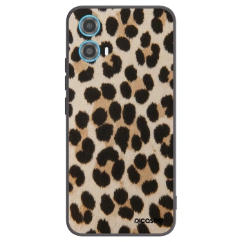 Picasee silikonový černý obal pro Motorola Moto G34 5G - Brown Tiger