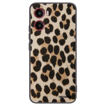 Picasee silikonový černý obal pro Motorola Moto G05 - Brown Tiger