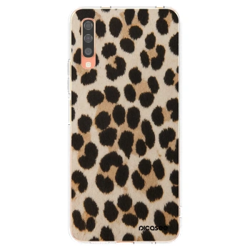 Picasee silikonový průhledný obal pro Samsung Galaxy A70 A705F - Brown Tiger