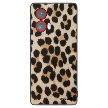 Picasee silikonový černý obal pro Motorola Edge 50 Fusion - Brown Tiger