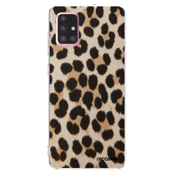 Picasee silikonový průhledný obal pro Samsung Galaxy A71 A715F - Brown Tiger
