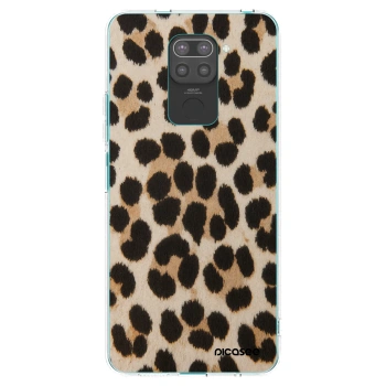Picasee silikonový černý obal pro Xiaomi Redmi Note 9 - Brown Tiger