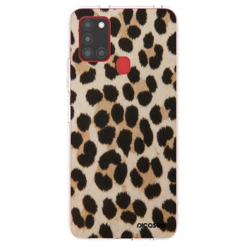 Picasee silikonový průhledný obal pro Samsung Galaxy A21s - Brown Tiger