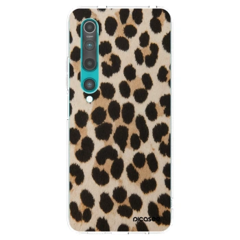 Picasee silikonový průhledný obal pro Xiaomi Mi 10 - Brown Tiger