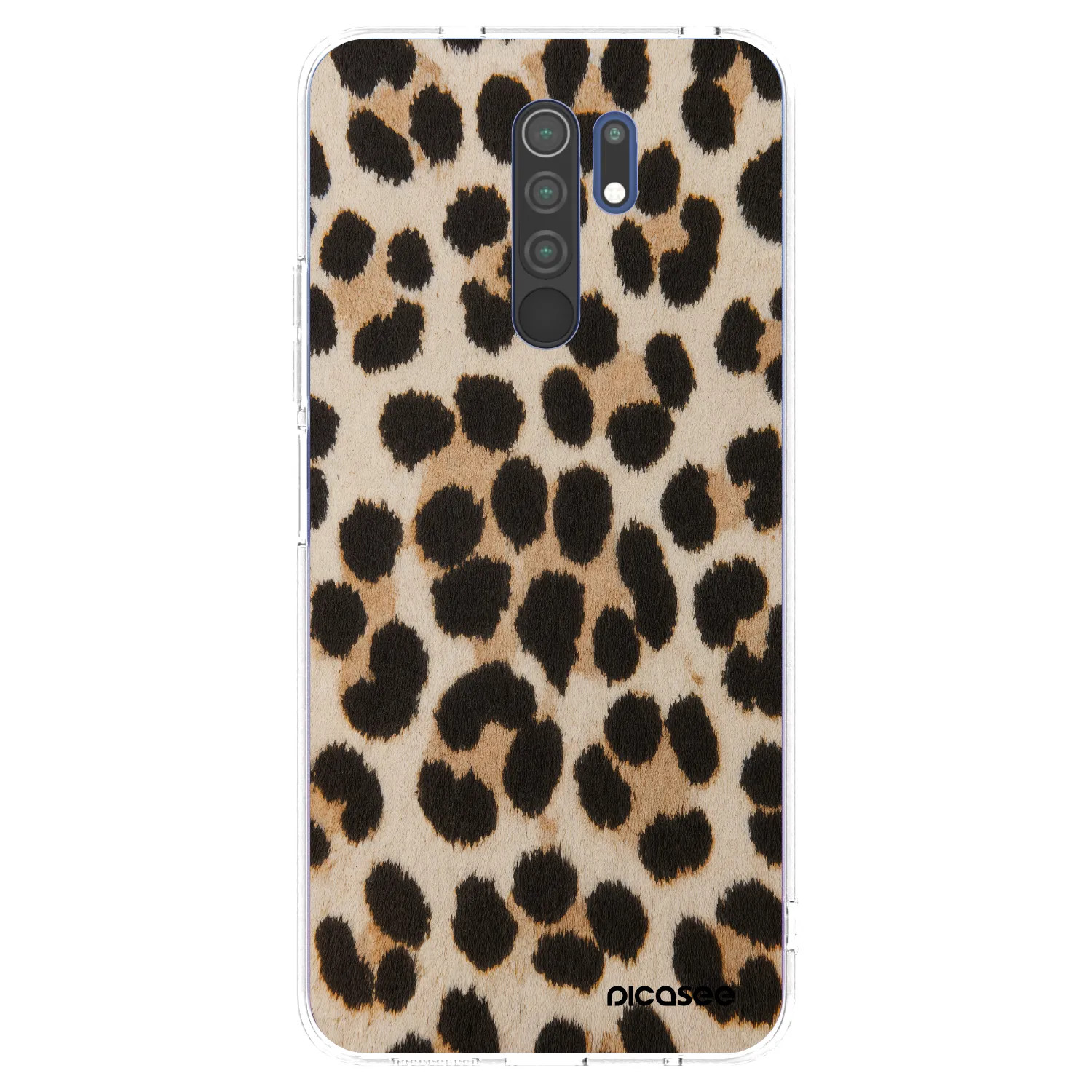 Picasee silikonový průhledný obal pro Xiaomi Redmi 9 - Brown Tiger