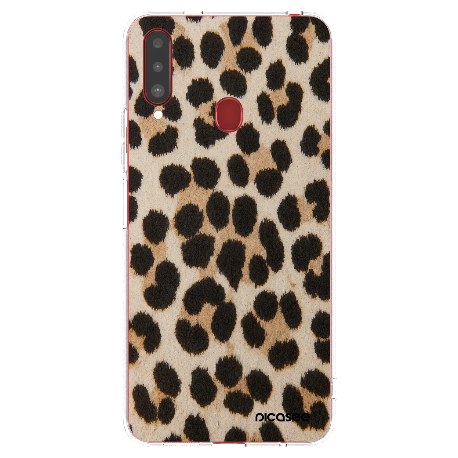 Picasee silikonový průhledný obal pro Samsung Galaxy A20s - Brown Tiger