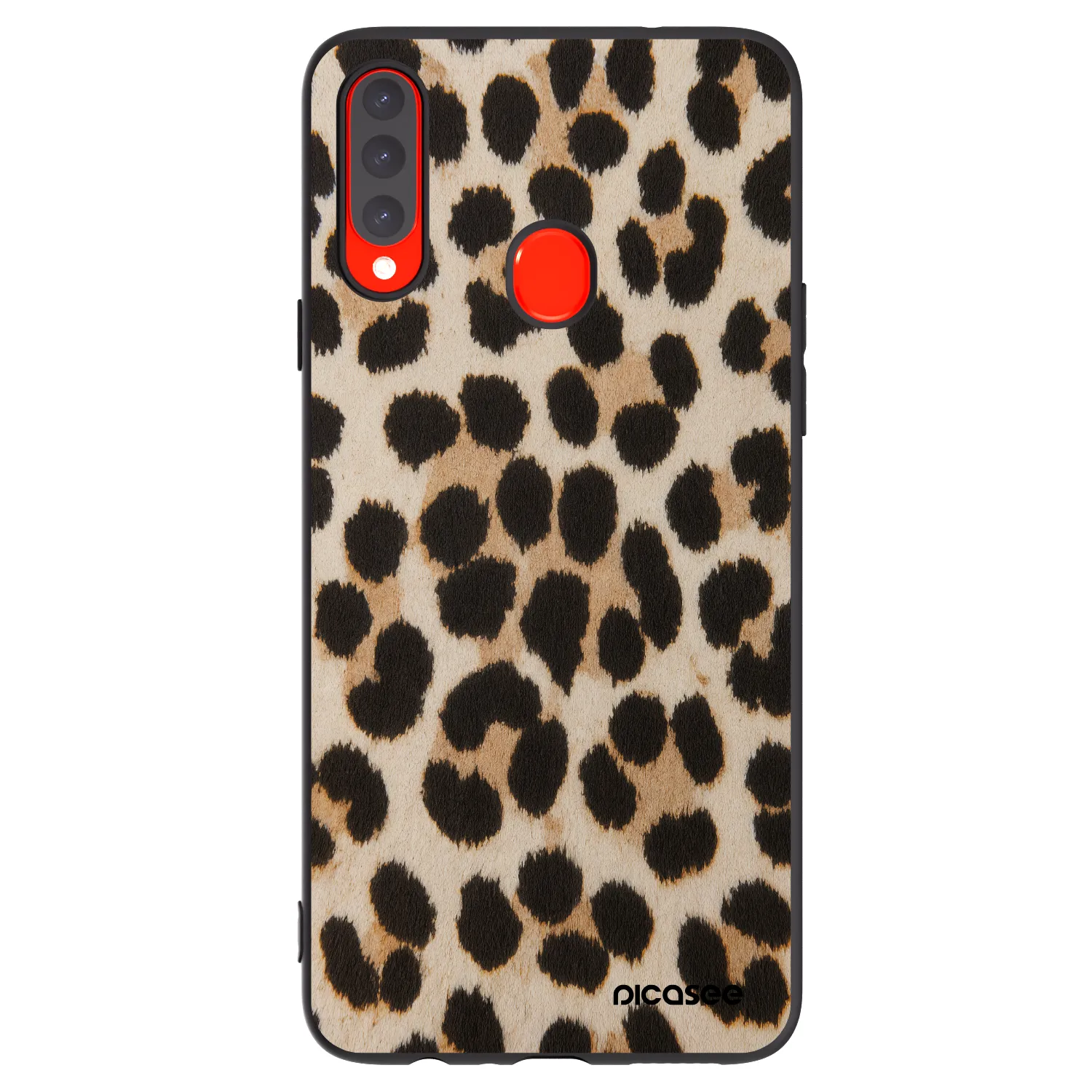 Picasee silikonový černý obal pro Samsung Galaxy A20s - Brown Tiger