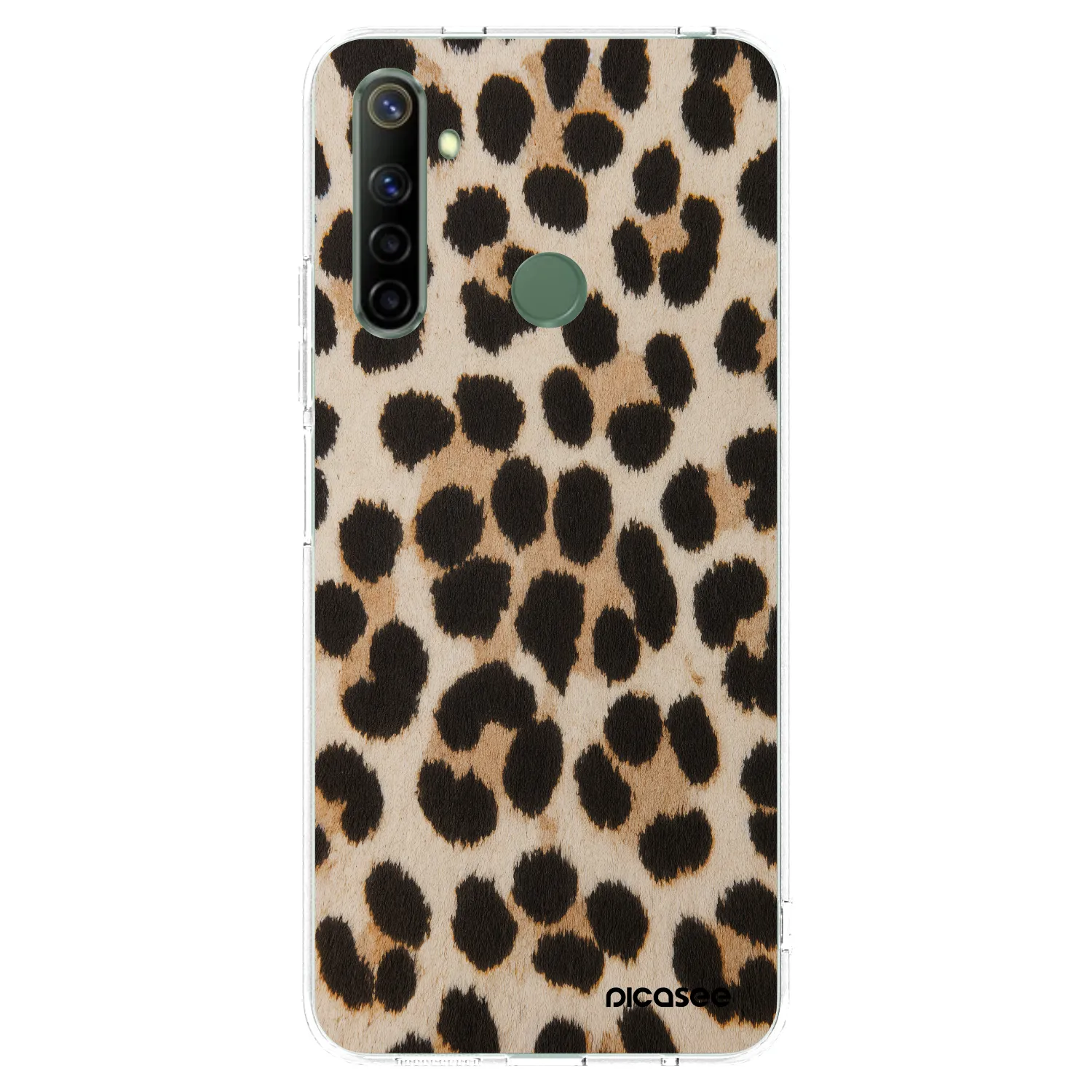 Picasee silikonový průhledný obal pro Realme 6i - Brown Tiger